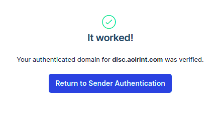 ドメイン認証完了